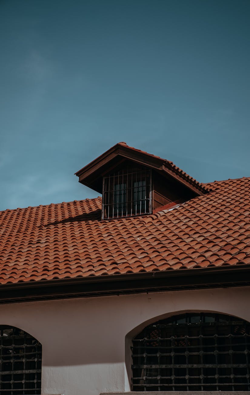 Modern tile roof on a sunlit Arizona home